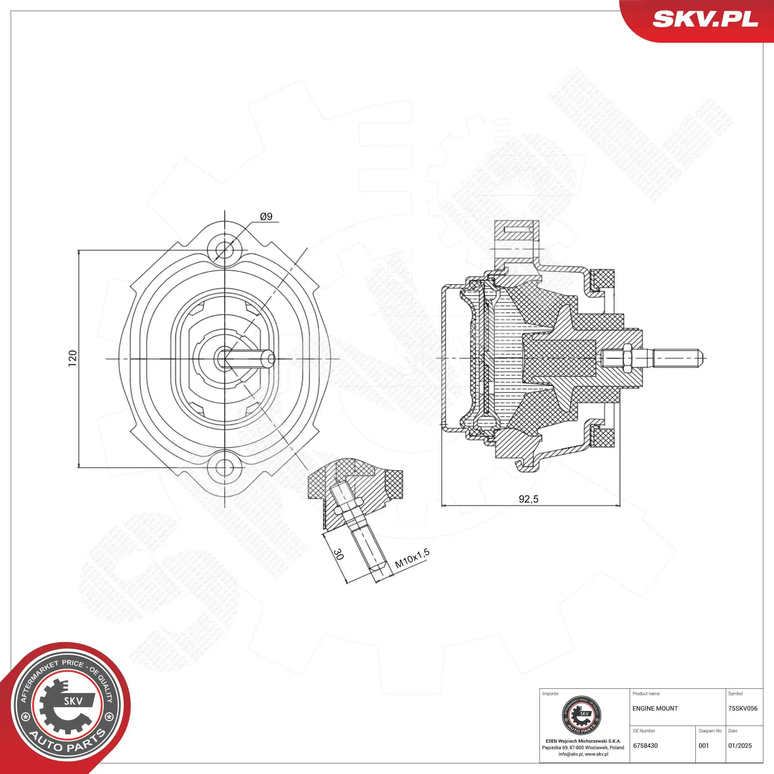 Mounting, engine